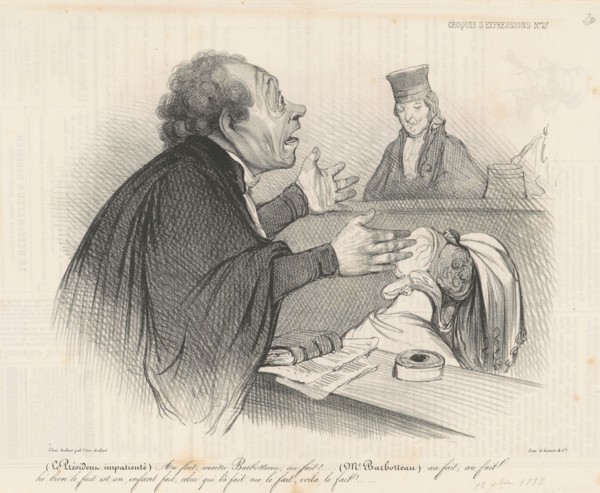 Au fait, maitre Barbotteau..., 19th century. Creator: Honore Daumier.