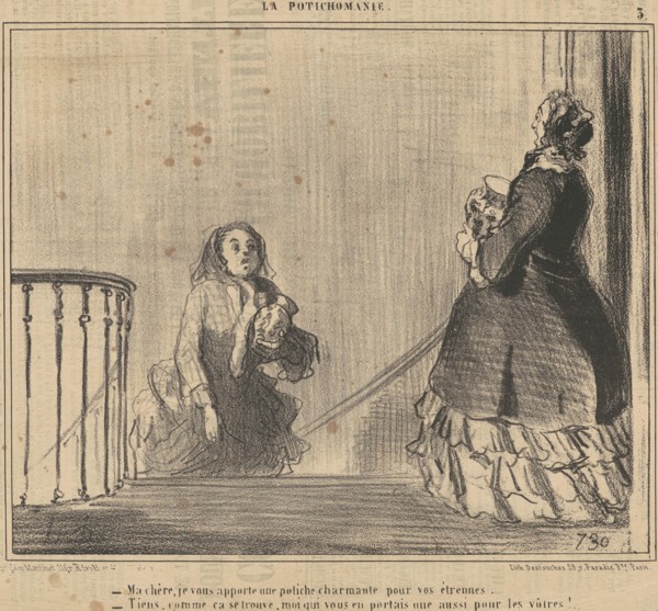 Ma chére, je vous apporte une potiche ..., 19th century. Creator: Honore Daumier.