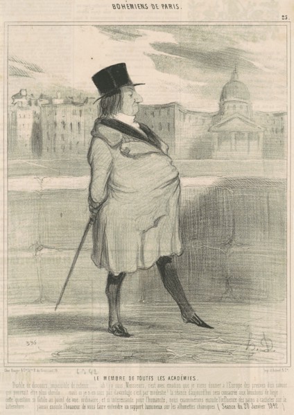 Le membre de toutes les académies, 1842. Creator: Honore Daumier.