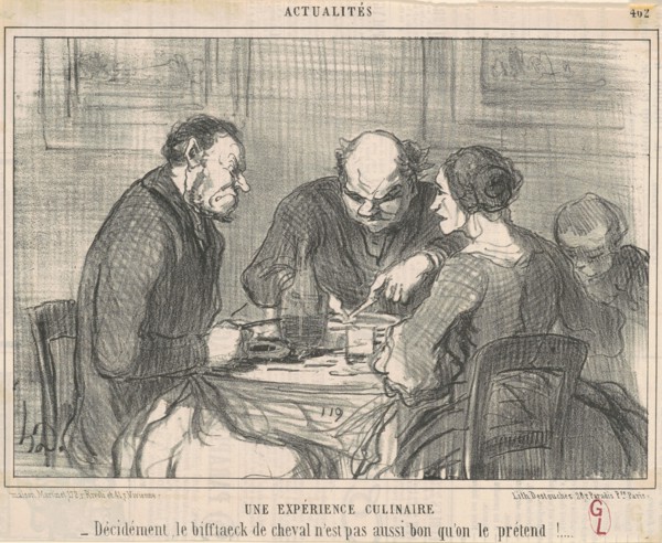 Une expèrience culinaire, 19th century. Creator: Honore Daumier.