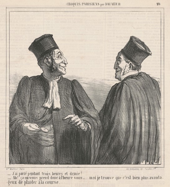 J'ai parlé pendant trois heures et demie!, 19th century. Creator: Honore Daumier.