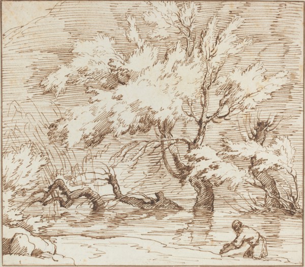 Trees Reflected in a Brook. Creator: Claude-Joseph Vernet.