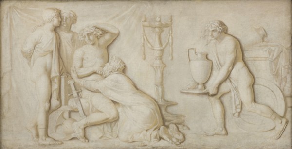 King Priam Pleading with Achilles for the Corpse of Hector, 1794-1798. Creator: Nicolai Abraham Abildgaard.