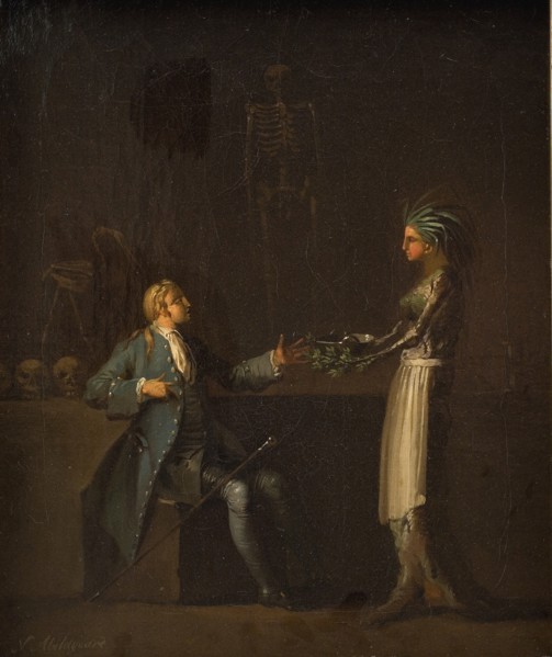 The Doctor´s Wife Reveals her Husband´s Intention of Anatomising Niels Klim, 1785-1787. Creator: Nicolai Abraham Abildgaard.