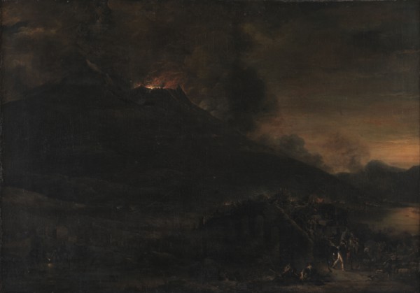 Vesuvius Erupting at Nightfall, 1625-1652. Creator: Jan Asselijin.