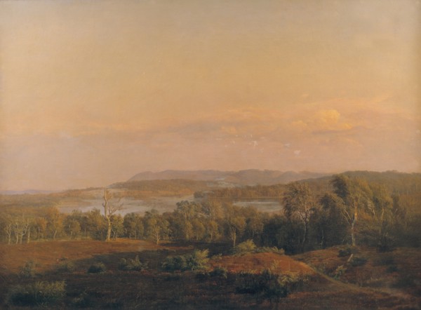 A View towards Himmelbjerget, Jutland. Evening, 1838. Creator: Dankvart Dreyer.