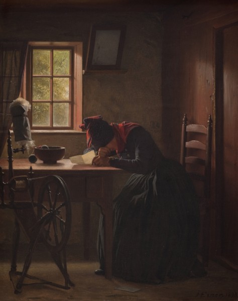 A telegram, 1893. Creator: Julius Exner.