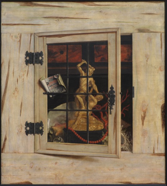 Trompe l'Oeil - an Open Cabinet with Works of Art, 1670. Creator: Cornelis Norbertus Gysbrechts.