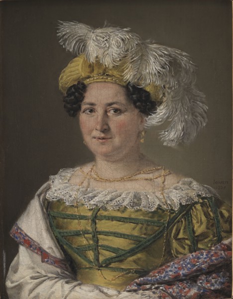 Portrait of Mrs. Pauline Hagen, 1825. Creator: Christian Albrecht Jensen.