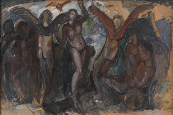 Figure Composition with Bacchantes, 1914-1915. Creator: Jens Adolf Emil Jerichau.