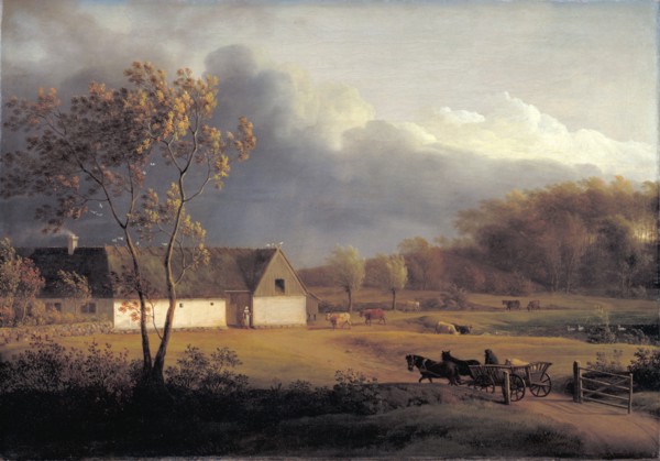 A Storm Brewing behind a Farmhouse in Zealand, 1791-1793. Creator: Jens Juel.