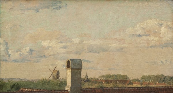View from a Window in Toldbodvej Looking Towards the Citadel in Copenhagen, 1831-1834. Creator: Christen Købke.