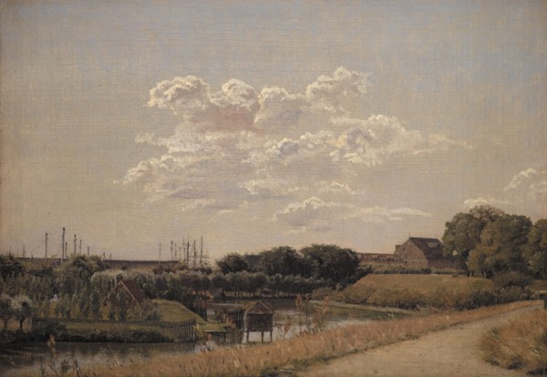 View of the Citadel Ramparts Looking Towards Langelinie and the Naval Harbour, 1830-1833. Creator: Christen Købke.