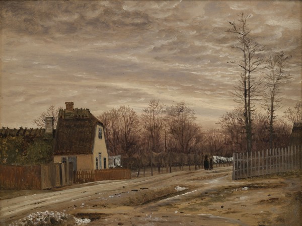 Evening after a Thaw. Taabæk, North of Copenhagen, 1850-1859. Creator: Vilhelm Kyhn.