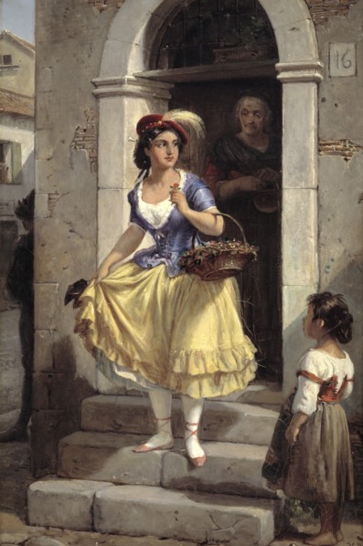 An Italian Woman in the Way to the Carnival, 1835-1873. Creator: Wilhelm Marstrand.
