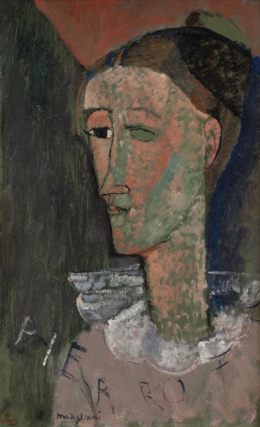 Self-Portrait as Pierrot, 1915. Creator: Amadeo Modigliani.