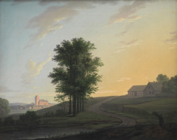 Evening Landscape near Gentofte, North of Copenhagen, 1764-1790. Creator: Erik Pauelsen.