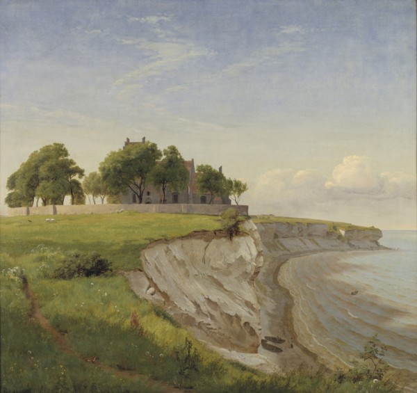 Hojerup Church on the Cliffs of Stevns, Zealand, 1842. Creator: Peter Christian Thamsen Skovgaard.
