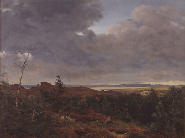 View of Frederiksværk from Tisvilde Wood, North Zealand, 1839. Creator: Peter Christian Thamsen Skovgaard.