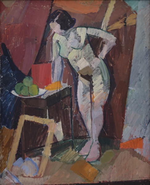 Standing Female Nude, 1923. Creator: Edvard Weie.