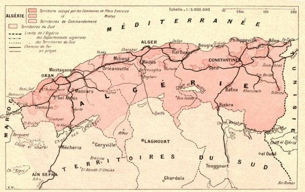 ''Carte administrative de l'Algerie; Afrique du nord', 1914. Creator: Unknown.