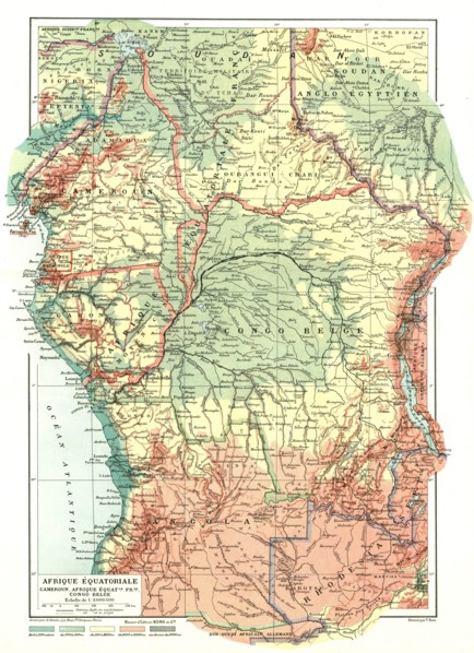 ''Map, Afrique Equatoriale; L'Ouest Africain', 1914. Creator: Unknown.