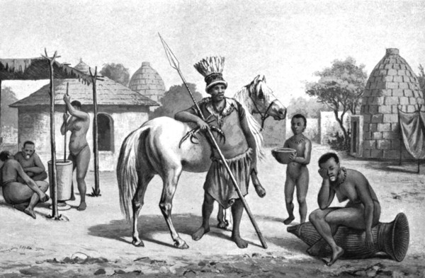 ''Un village mongo; L'Ouest Africain', 1914. Creator: Johann Martin Bernatz.