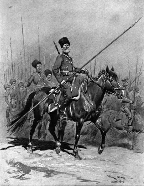 ''La Diversion Russe; Les Avant-Gardes Cosaques', 1914. Creator: Georges Bertin Scott.