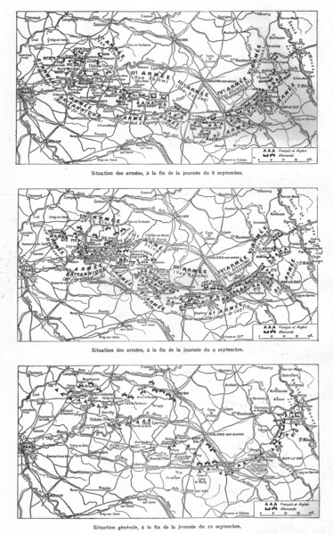 ''Les Jours decisifs de la Marne; 8, 9, 10 septembre ', 1914. Creator: Unknown.