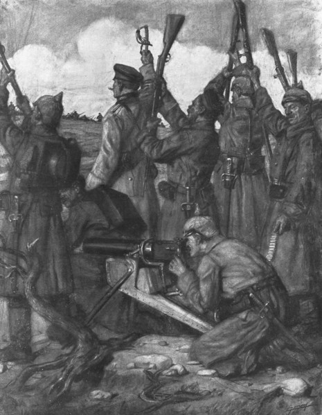 ''Une Lache Perfidie; Le Guet-Apens', 1914. Creator: Lucien Jonas.