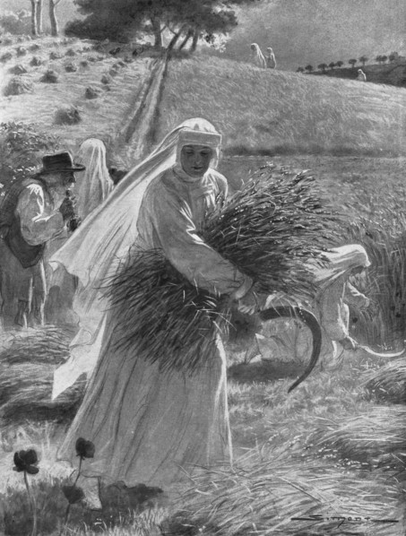 ''Pour servir Aussi; Les Franciscaines a la Moisson', 1914. Creator: J Simont.