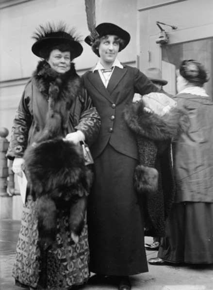 Milholland, Inez, Suffragette - Center, with Mrs. O.H.P. Belmont, 1913. Creator: Harris & Ewing.