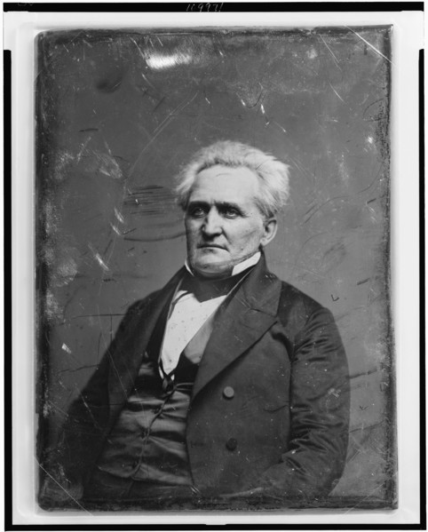 Unidentified man, half-length portrait, three-quarters to the left, between 1844 and 1860. Creator: Mathew Brady.