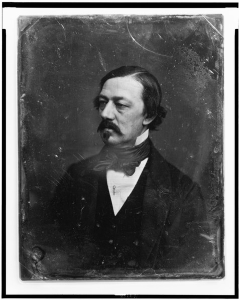 Henry William Herbert, head-and-shoulders portrait, three-quarters to left..., between 1844 and 1860 Creator: Mathew Brady.