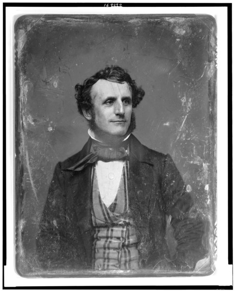 Unidentified man, about 35 years of age, head-and-shoulders portrait, facing front, head three-quart Creator: Mathew Brady.