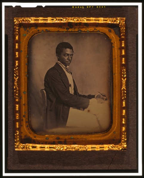 James B. Yates, three-quarter length portrait, three-quarters view..., between 1856 and 1858. Creator: Augustus Washington.