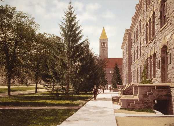 Morrill Hall and the Library, Cornell University, c1900. Creator: Unknown.