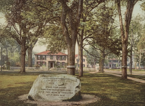 Line of the Minute Men Memorial, Lexington, c1900. Creator: Unknown.