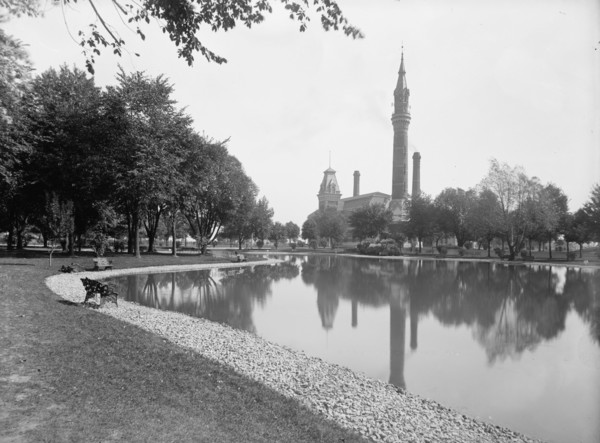 Water Works Park, between 1880 and 1901. Creator: Unknown.