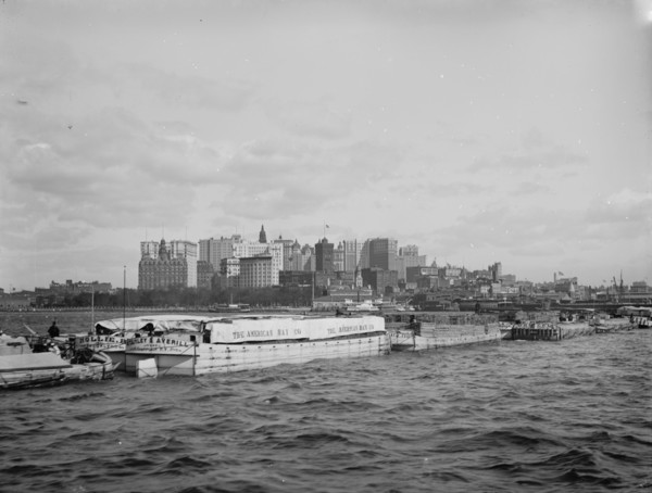 Albany tow coming in East River, An, between 1900 and 1906. Creator: Unknown.