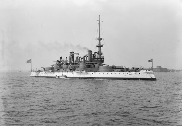 U.S.S. Indiana, between 1895 and 1901. Creator: Unknown.