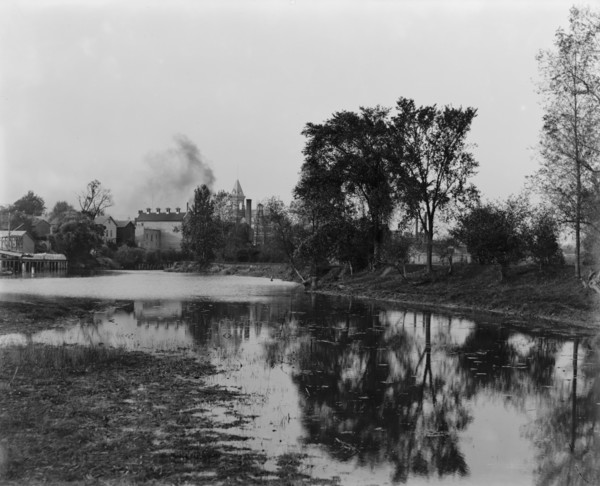 Clinton River near Market St., Mt. Clemens, between 1880 and 1899. Creator: Unknown.