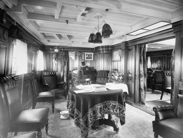 U.S.S. Newark, the cabin, between 1891 and 1901. Creator: William H. Jackson.