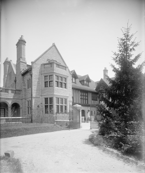 Edward C. Walker residence, entrance to court, Walkerville, Ont., between 1906 and 1915. Creator: William H. Jackson.