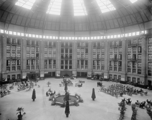 The atrium, West Baden Springs Hotel, West Baden, Indiana, between 1900 and 1910. Creator: Unknown.
