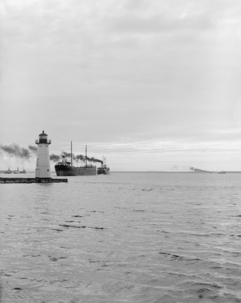 Upper light at sunrise, Sault Sainte Marie, Mich., between 1900 and 1910. Creator: Unknown.