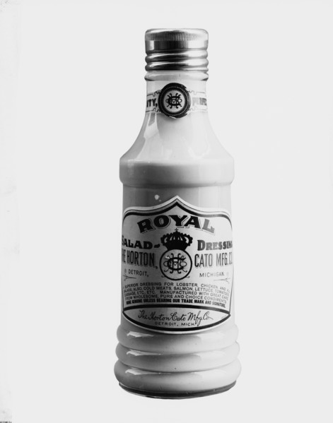 Bottle of Royal Salad Dressing made for Horton-Cato Mfg. Co., between 1900 and 1910. Creator: Unknown.