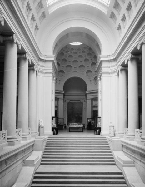 Stairway and rotunda, Museum of Fine Arts, Boston, Mass., c.between 1910 and 1920. Creator: Unknown.