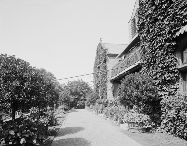 On the front terrace, country home of W.E.S. Griswold, Lenox, Mass., c.between 1910 and 1920. Creator: Unknown.