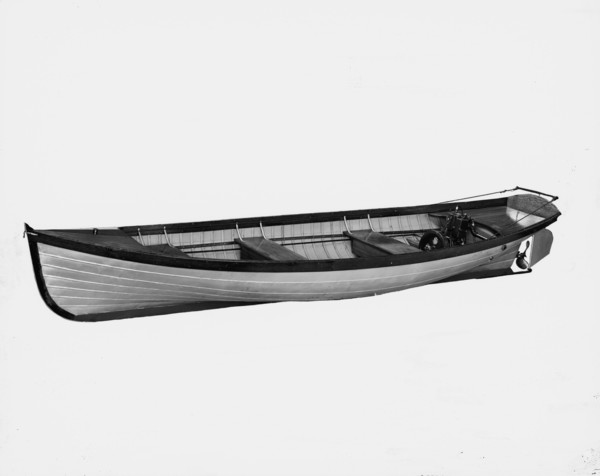Steel boat, power launch, between 1900 and 1910. Creator: Unknown.